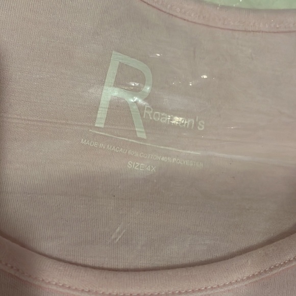 ROAMAN’S Light Pink Sequined T-Shirt~Short Sleeve~4X~NIP - Picture 2 of 4